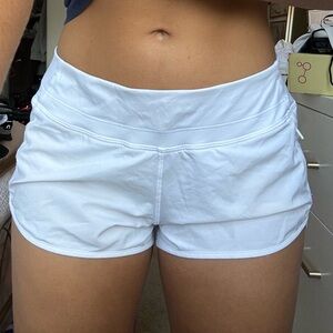 White CRZ yoga athletic shorts